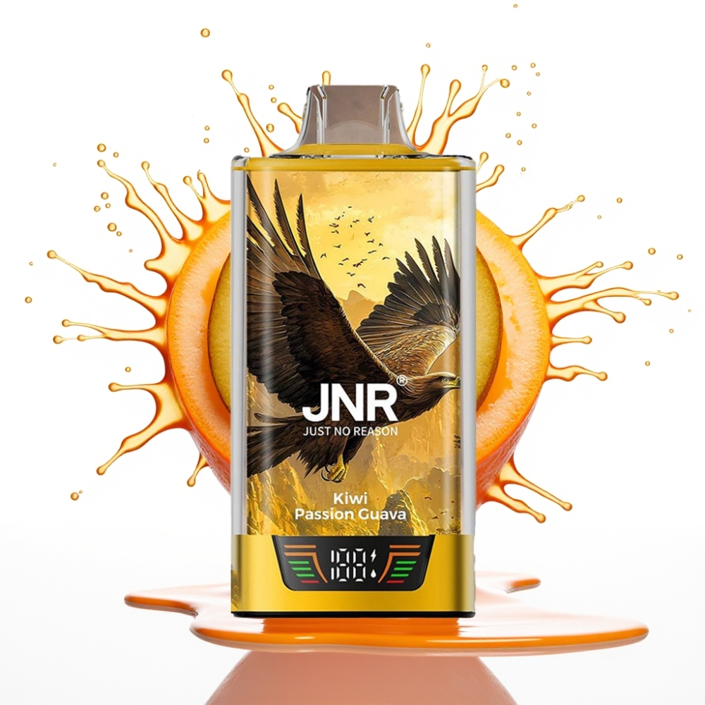 JNR Falcon Pro 28000 Izmetamais Veips – 30ml, 28000 Ievilcieni, 5% Nikotīna, Kivi un Guava