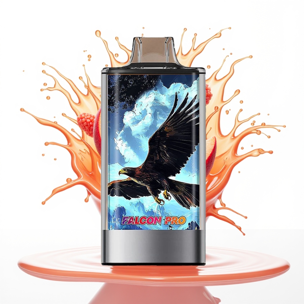 JNR Falcon Pro 28000 Izmetamais Veips Baltais Persiks un Aveņu 30ml, 950mAh, 28000 Ivilcieni, 5% Nikotīna, USB Type-C