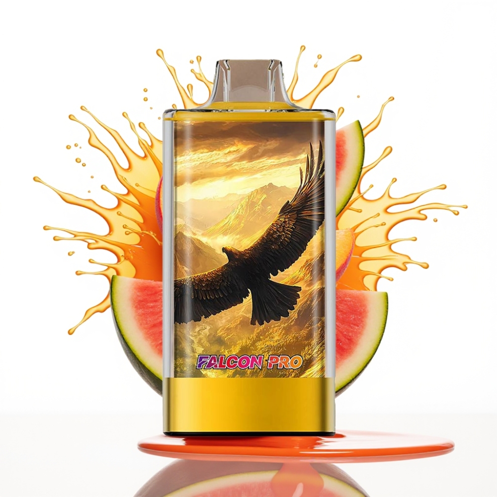 JNR Falcon Pro 28000 Izmetamais Veips – Persiku Manga Arbūza Garša, 30ml, 28000 Ivilcieni, 5% Nikotīna