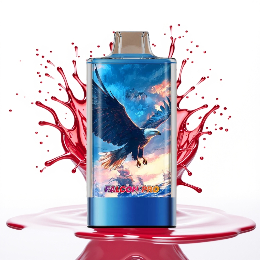 JNR Falcon Pro 28000 Izmetamais Veips – Zilā Aveņķirše, 30ml, 28000 Ivilcieni, 5% Nikotīns, USB-C