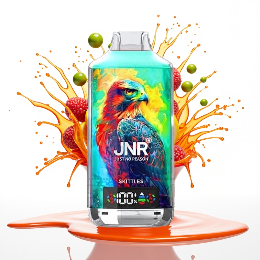 JNR Falcon X 18000 Puffs Disposable Vape Skittles (Skittles), 18000 Puffs, 24ml, 750mAh, Digitālais displejs, Type-C ātrās uzlādes