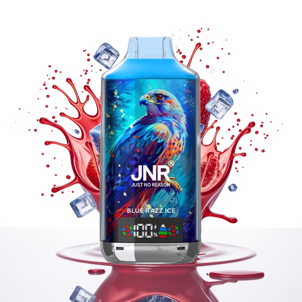 JNR Falcon X 18000 Puffs Disposable Vape Zilā Aveņu Ledus – 750mAh, 24ml, Type-C, Digitālais Displejs