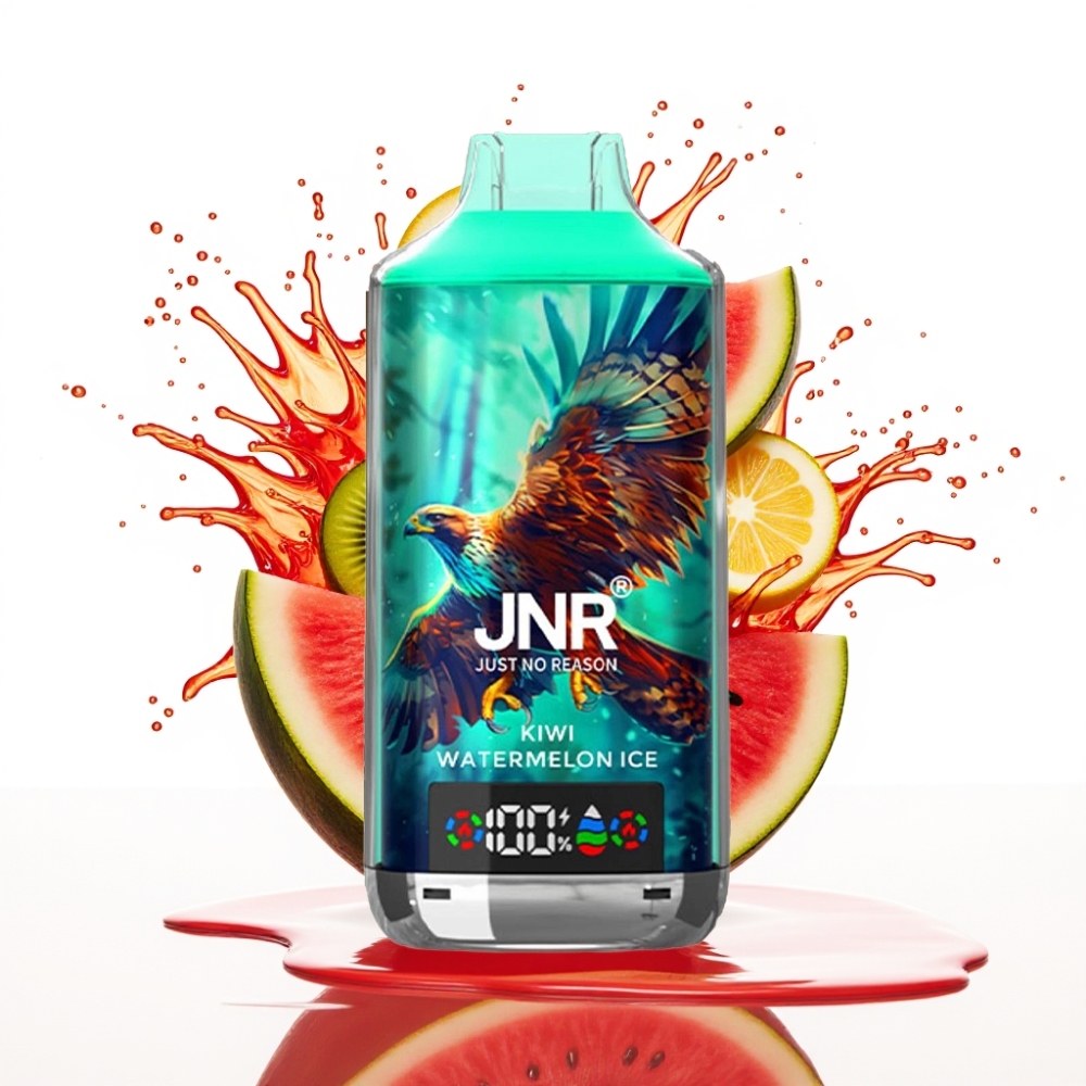 JNR Falcon X 18000 Puffs Izmetamā Veipa Kivi Arbūzs Ledus - 750mAh, 24ml, Digitālais Displejs, Type-C