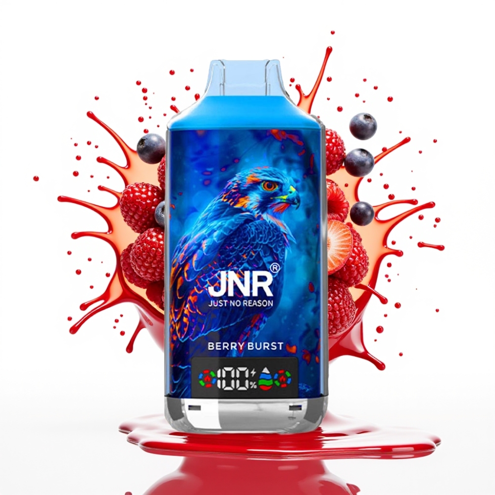 JNR Falcon X 18000 Puffs Izmetamā Veipa ogu šķībiens, 24ml, Type-C, Digitālais displejs, Dual Mesh Coil