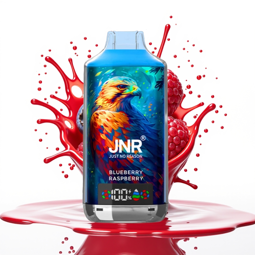 JNR Falcon X 18000 Puffs Izmetamais Vape Zilene Aveņu, 750mAh, 24ml, Digitālais Displejs, Type-C Uzlāde