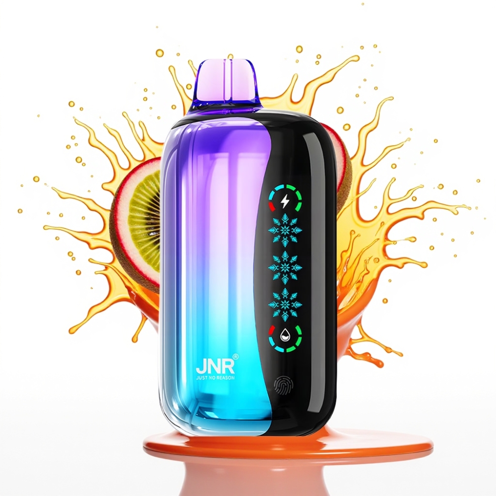 JNR Flex Ice 21000 Puffs Disposable Vape Kiwi Pasiflora Guava, 26ml E-smēķis, 1000mAh, Type-C Uzlāde