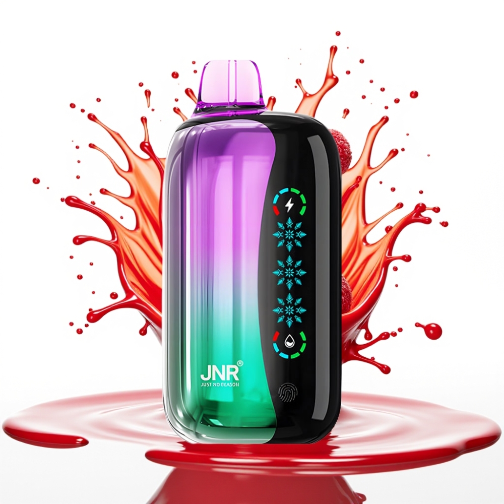 JNR Flex Ice 21000 Puffs Disposable Vape Skābo Ķiršu Gummies, 26ml E-liquid, 1000mAh Battery, Type-C Charging