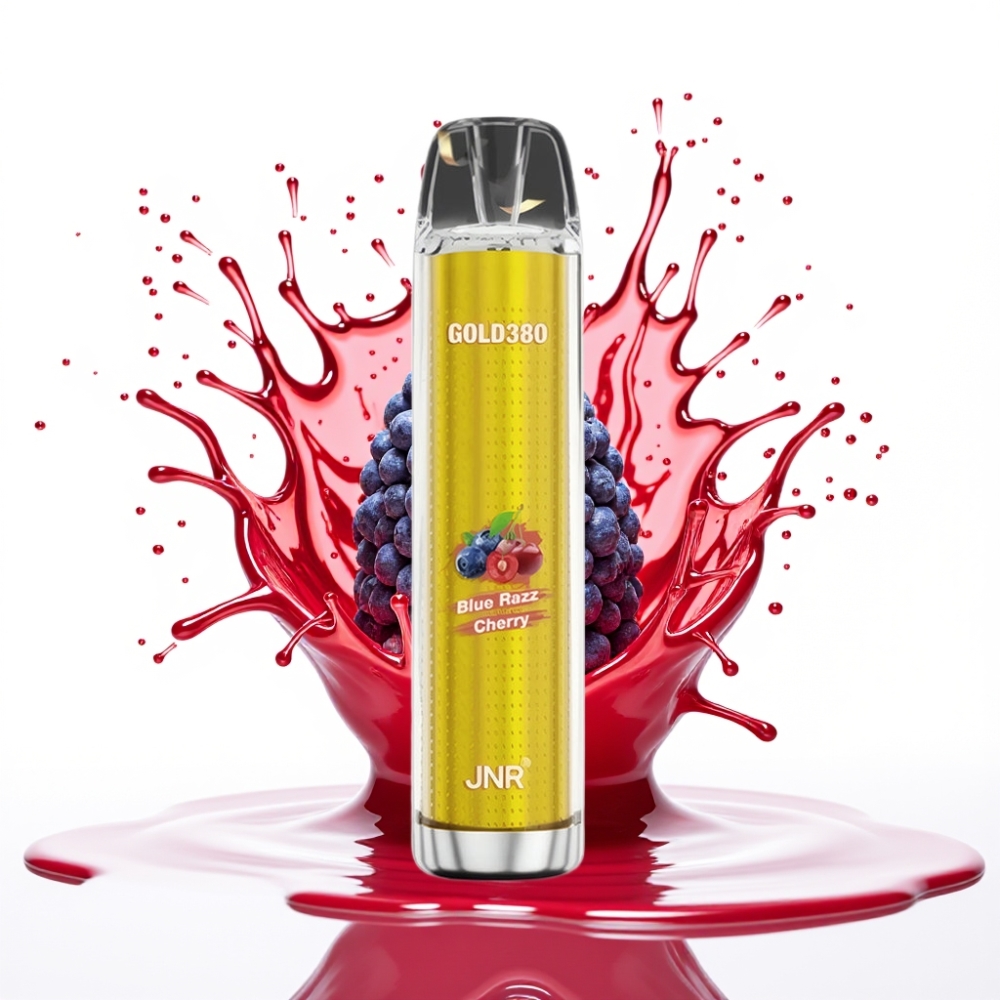 JNR Gold380 6000 Pūšu Izmetamais Veips Zilā Aveņu Ķiršu garša – 1500mAh, 1.0ohm, 13ml