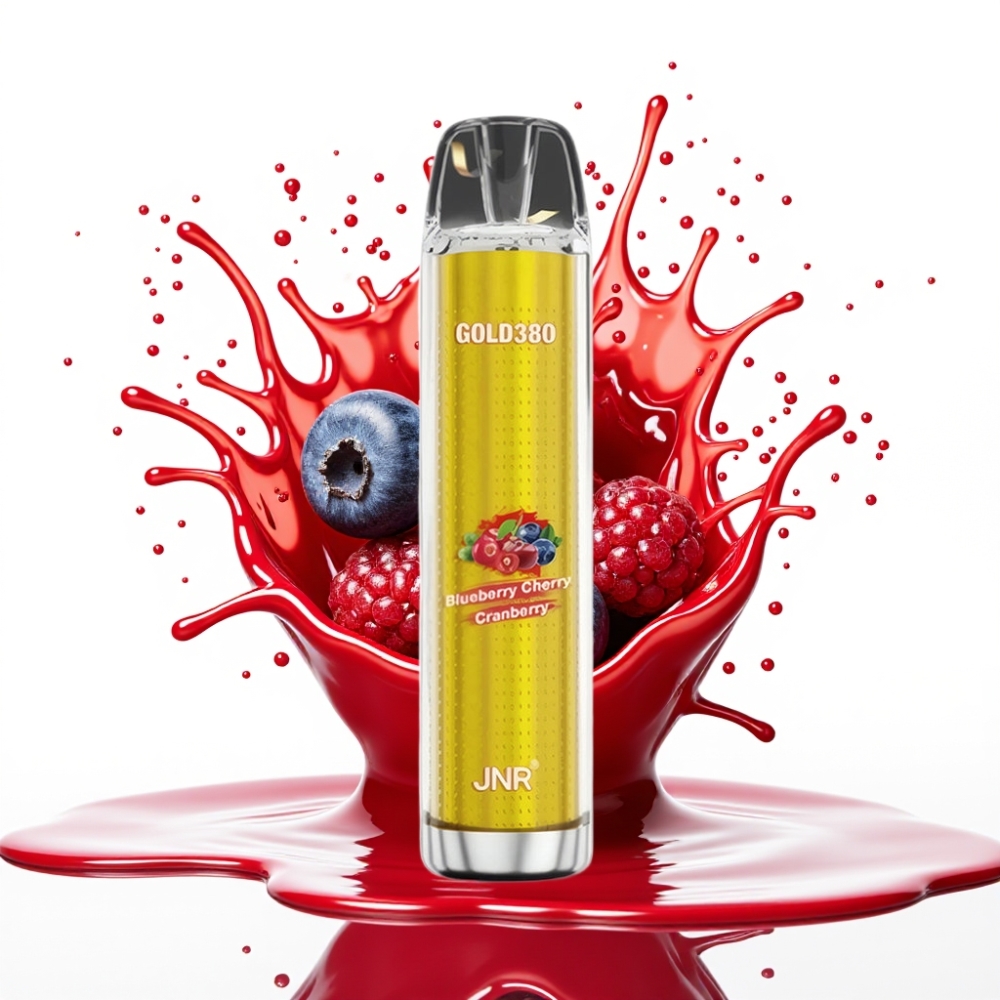 JNR Gold380 6000 Pienākumi Disposable Vape Zilene Ķirsis Dzērvene, 6000 Pienākumi, 1500mAh, 13ml