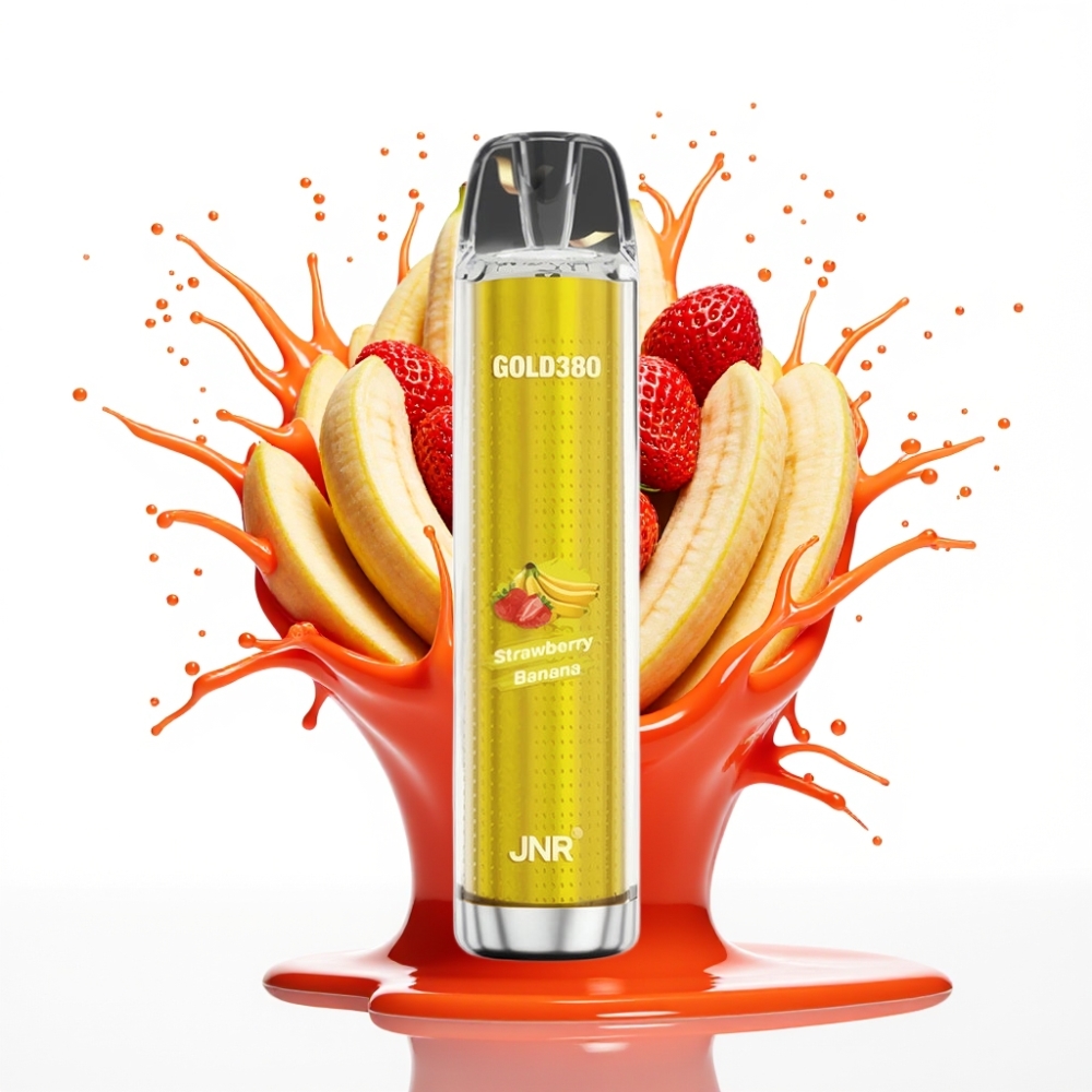 JNR Gold380 6000 Pikieni Disposable Vape Zemeņu Banānu, 1500mAh, 1.0ohm