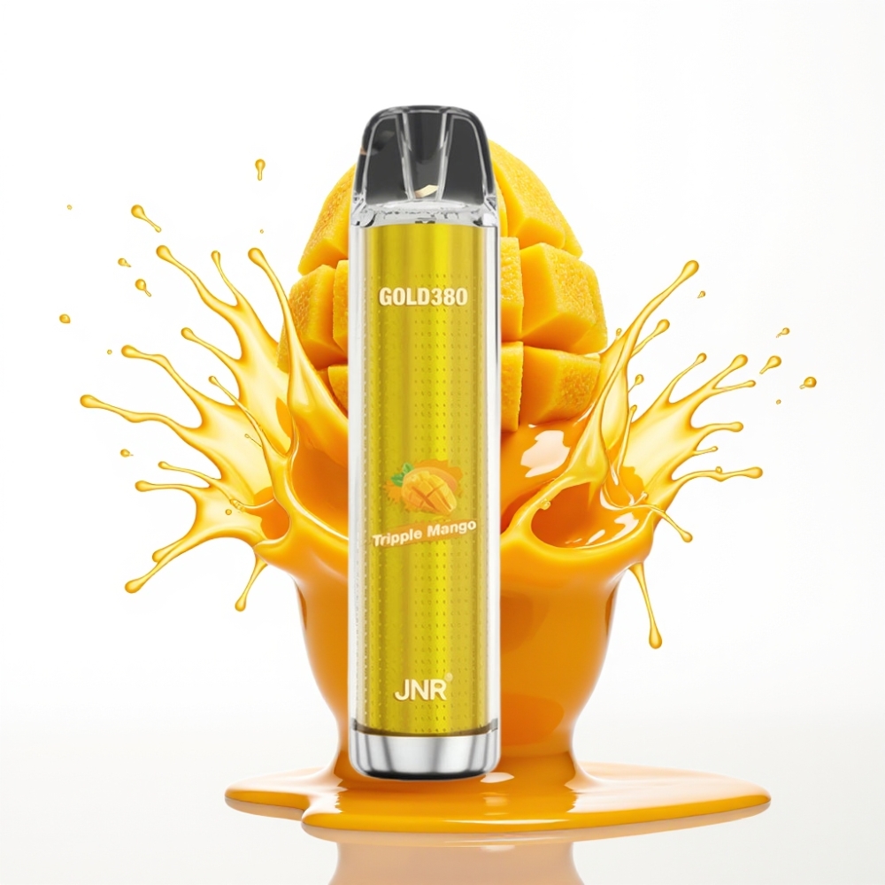 JNR Gold380 6000 Puffs Izmetamais Veips – 1500mAh, 1.0ohm, 13ml, Trīskāršais Mango