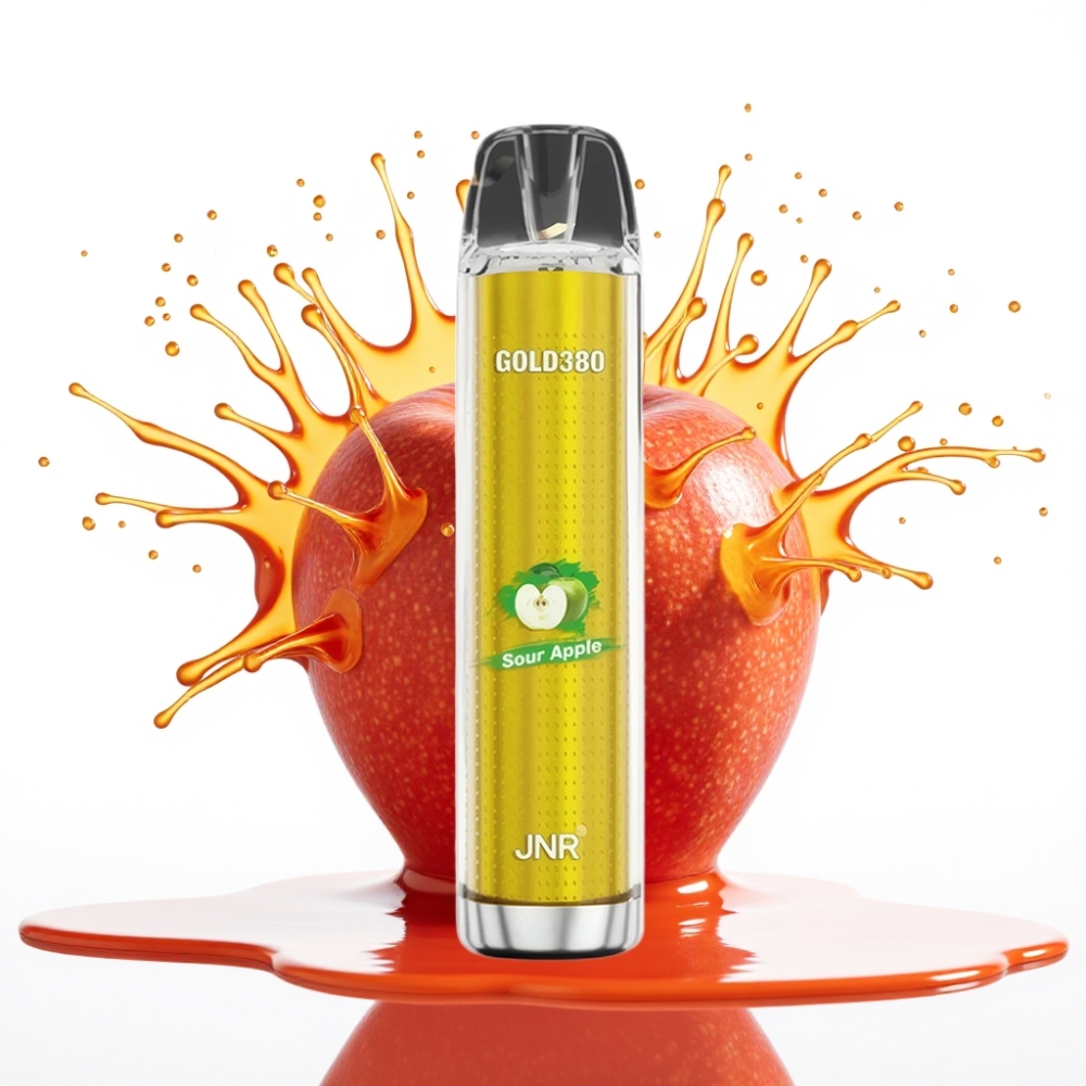 JNR Gold380 6000 Puffs Izmetamais Veips Skābo ābolu garšā, 1500mAh, 1.0ohm