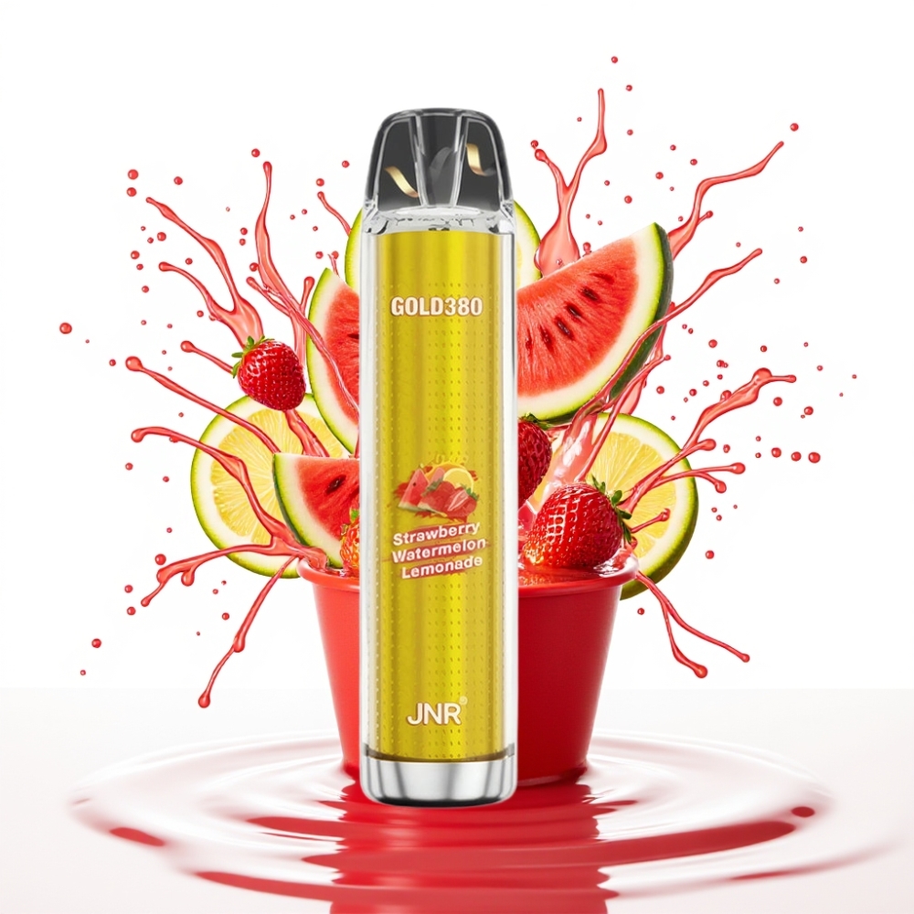 JNR Gold380 6000 Puffs Izmetamais Veips – Zemeņu Arbūzu Limonāde, 1500mAh, 1.0ohm, 13ml