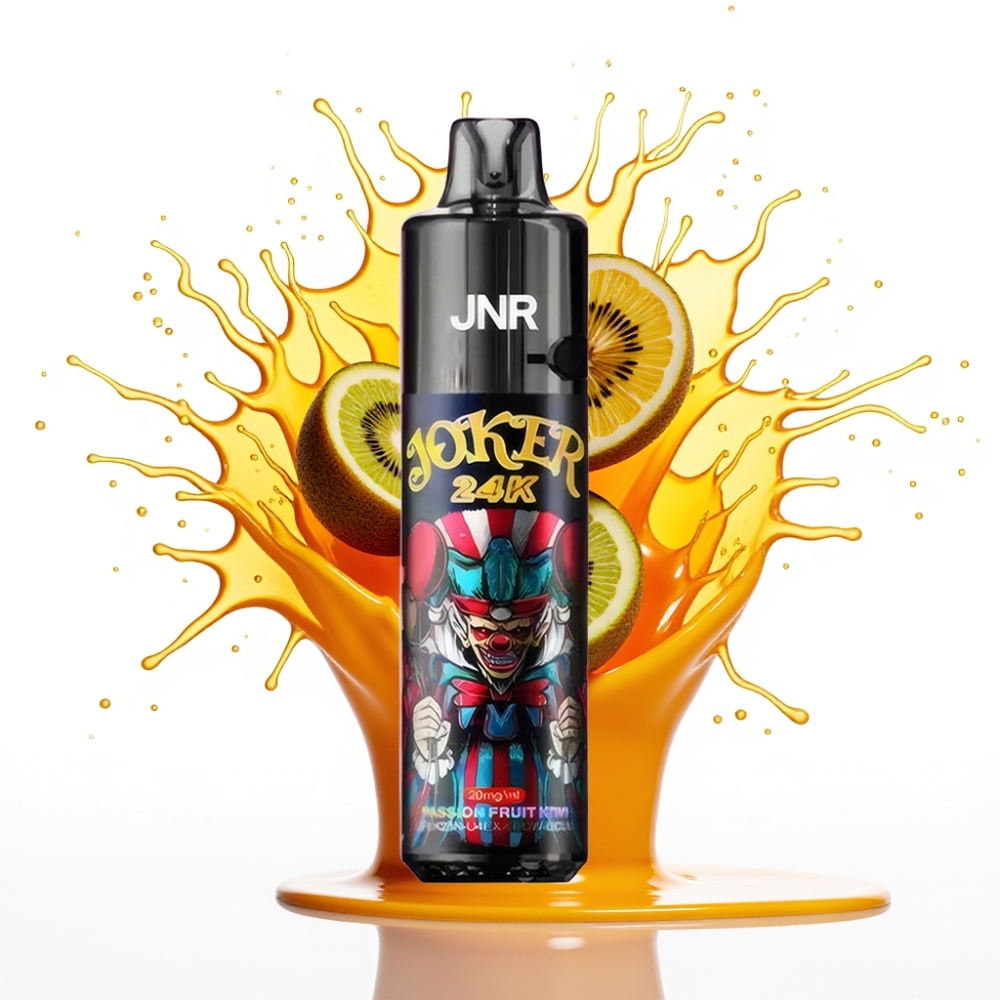 JNR Joker 24K Puffs Disposable Vape Marasķu-Kivi, 2+10ml Pārlejams Pods, 800mAh, Type-C Uzlāde, 24000 Puffi