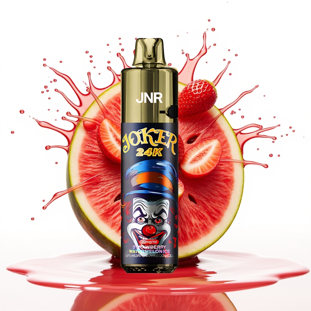 JNR Joker 24K Puffs Disposable Vape Zemeņu Arbūzu Ledus, 2+10ml Pārpludināmais Pods, 800mAh Baterija, 24000 Puffi