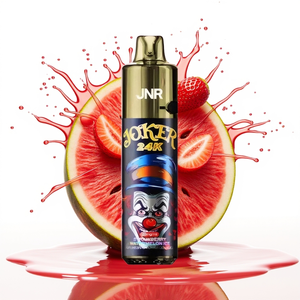JNR Joker 24K Puffs Disposable Vape Zemeņu Arbūzu Ledus, 2+10ml Pārpludināmais Pods, 800mAh Baterija, 24000 Puffi