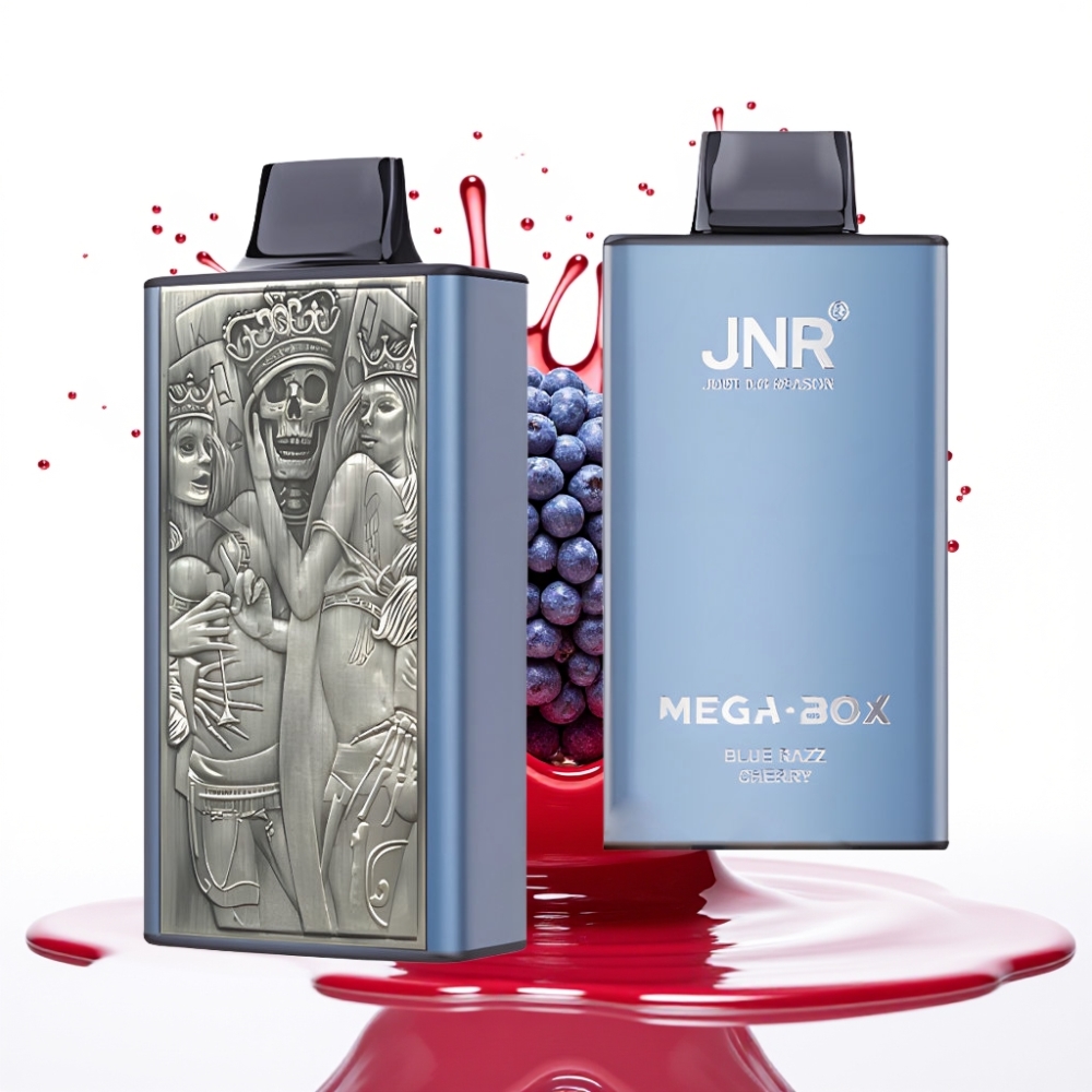 JNR Mega Box 25000 Pledieni Disposable Vape Zilā Aveņu Ķirši 30ml 850mAh