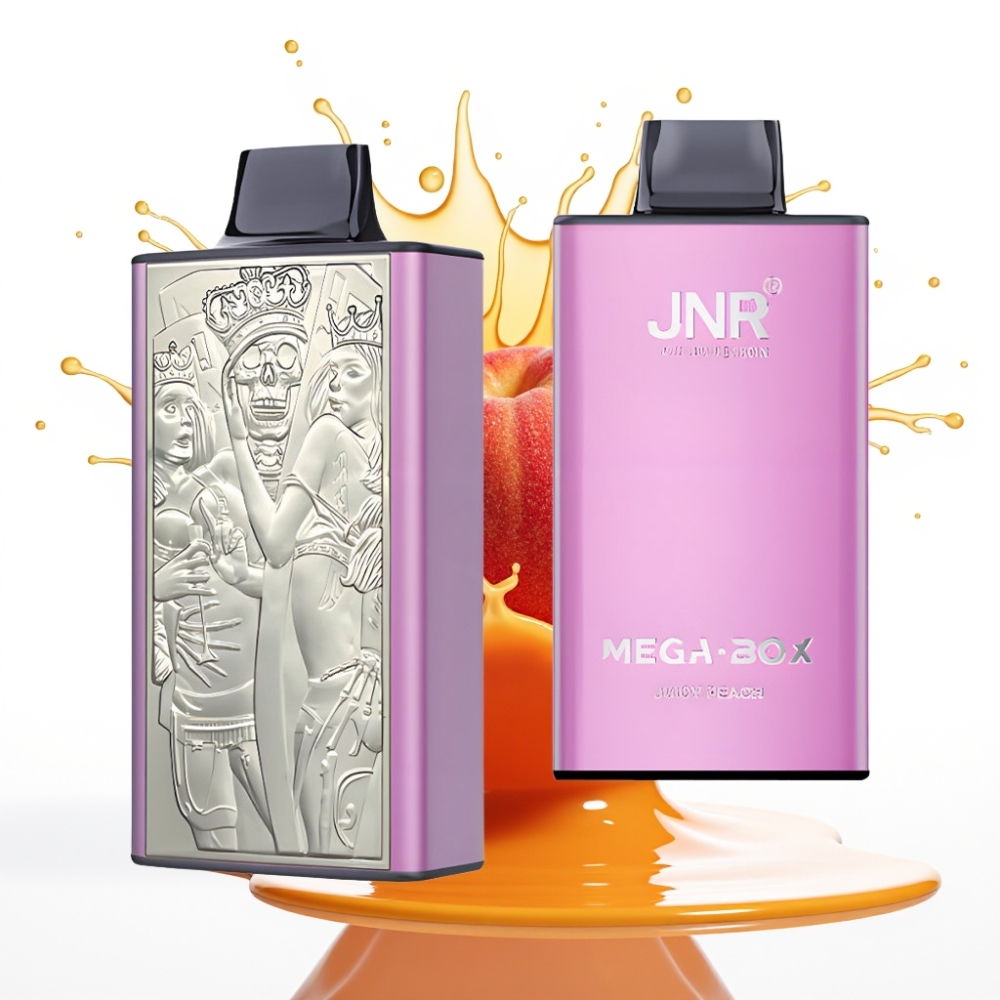 JNR Mega Box 25000 Puffs Disposable Vape Dzidrs Persiks – 25000 Puffi, 30ml, 850mAh, Type-C