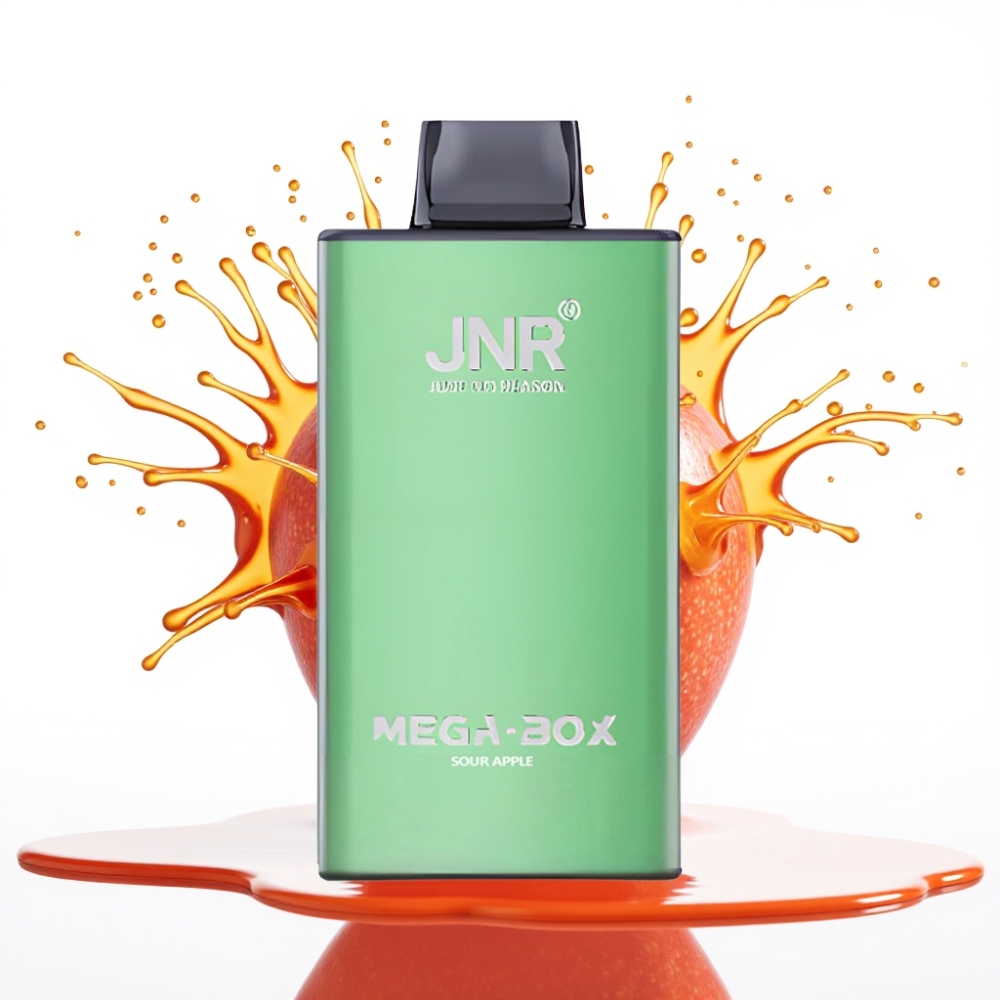 JNR Mega Box 25000 Puffs Disposable Vape Skābā ābols – 25000 pūkstas, 30ml, 850mAh, Type-C