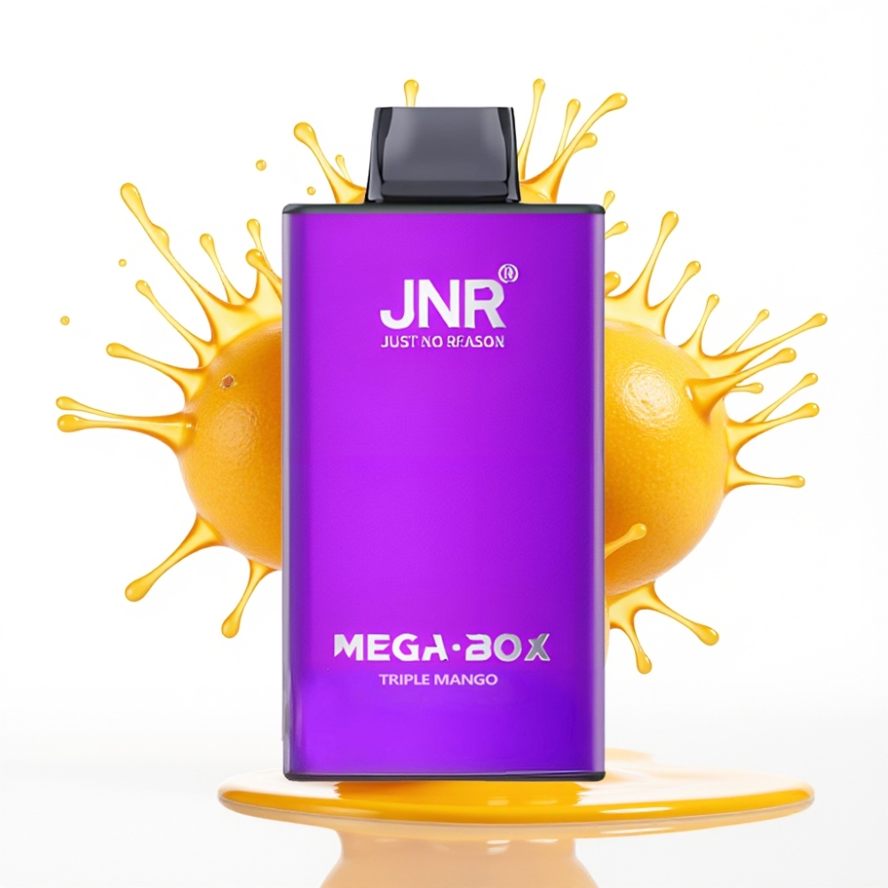 JNR Mega Box 25000 Puffs Disposable Vape Trīs Mango – 30ml, 850mAh, Type-C