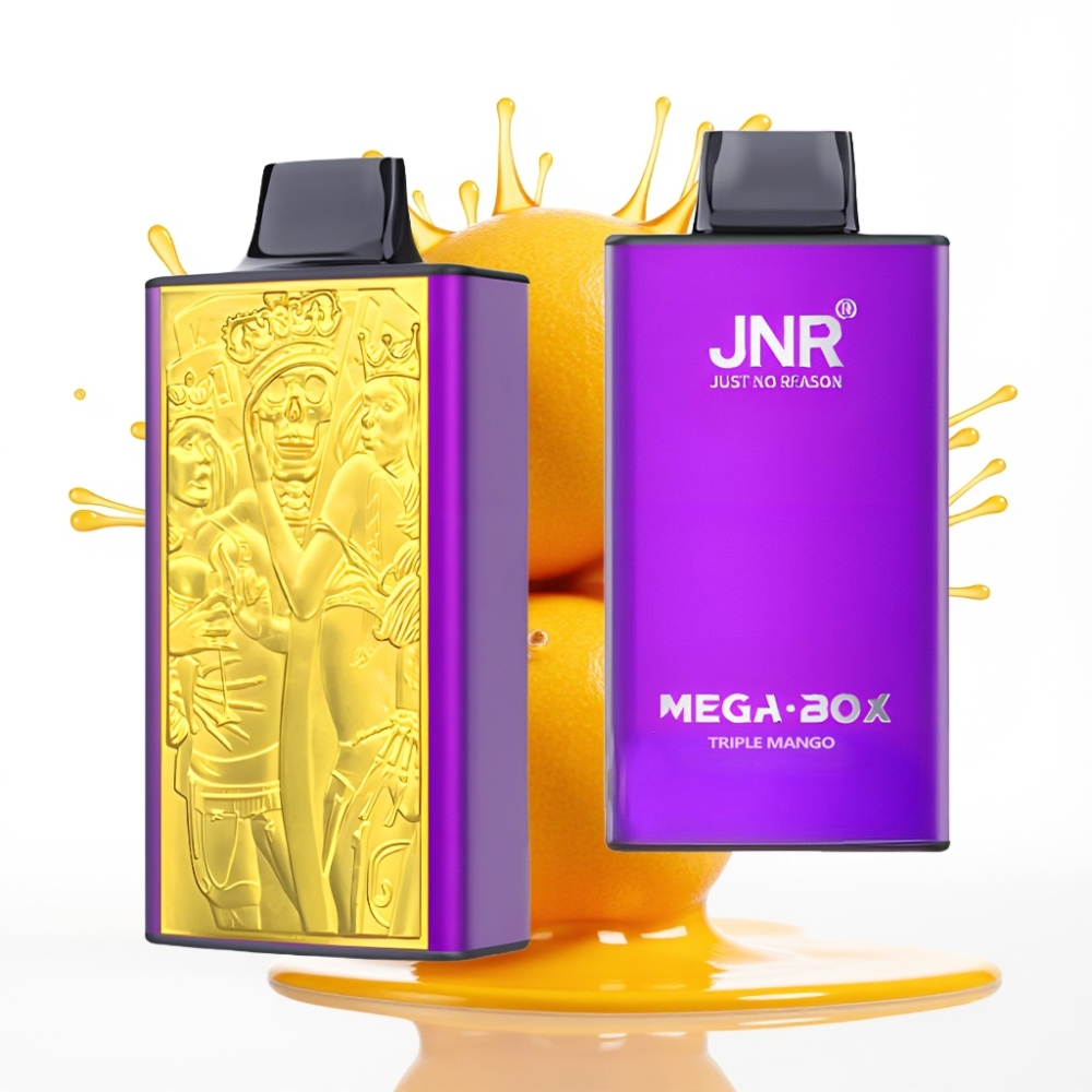 JNR Mega Box 25000 Puffs Disposable Vape Trīs Mango – 30ml, 850mAh, Type-C