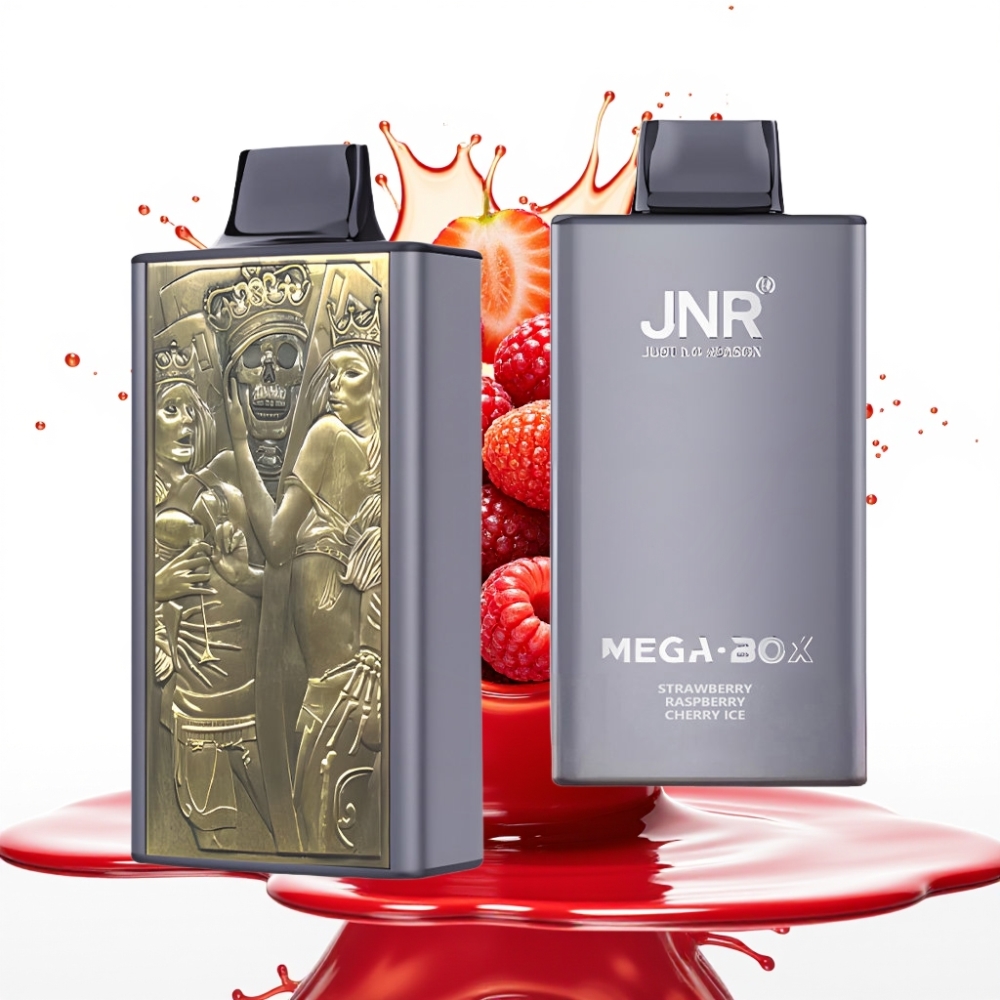 JNR Mega Box 25000 Puffs Disposable Vape Zemeņu Aveņu Ķiršu Ledus – 25000 Puffi, 30ml, 850mAh