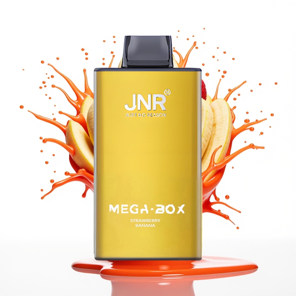 JNR Mega Box 25000 Puffs Disposable Vape Zemeņu Banānu 30ml, 850mAh, Type-C