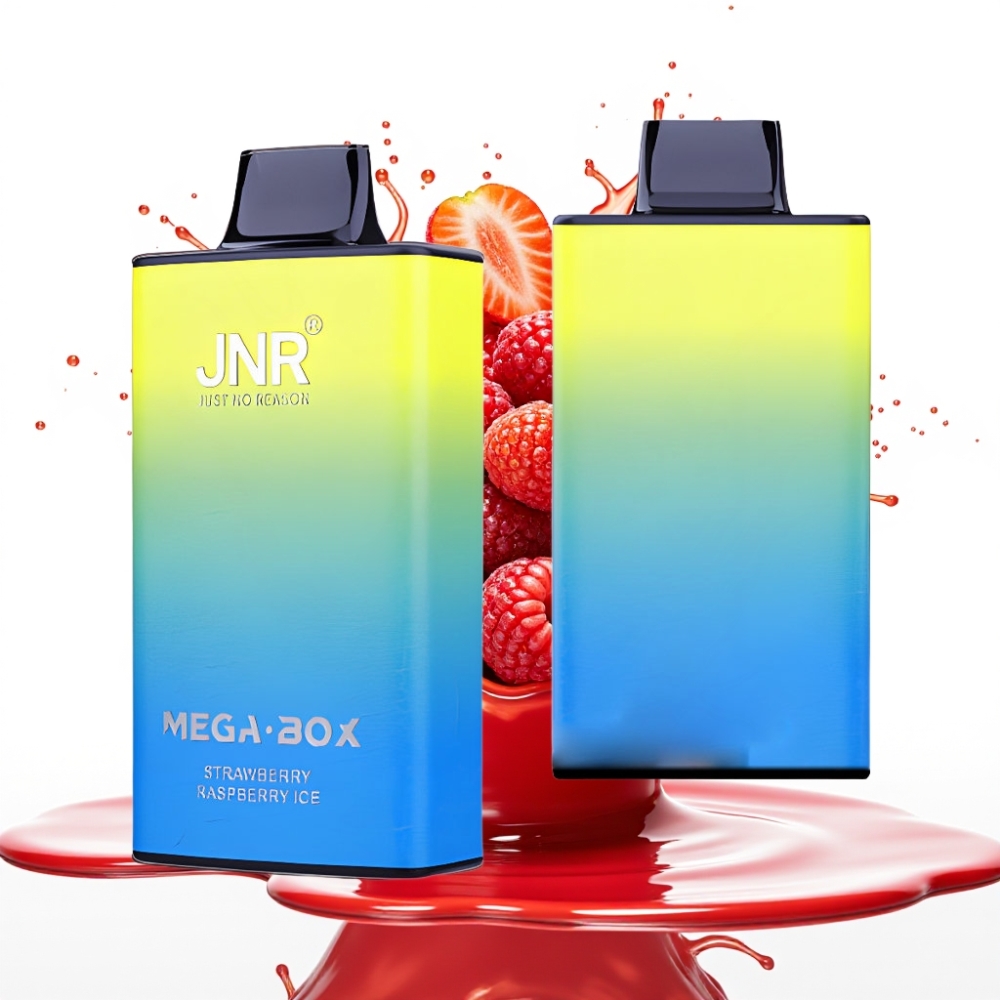 JNR Mega Box 25000 Puffs Disposable Vape Zemeneņu Aveņu Ledus – 30ml, 850mAh, Type-C