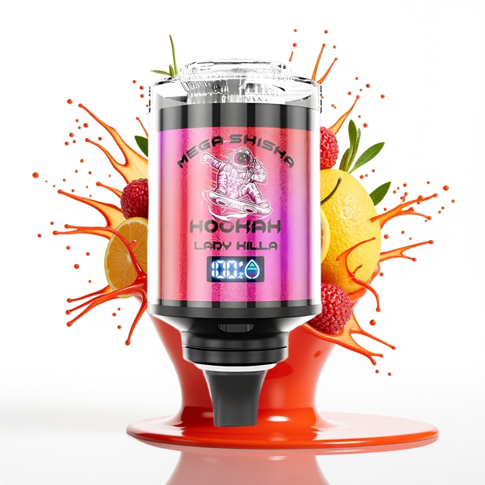 JNR Mega Shisha Hookah Desktop Compatibility 100K 2200mAh 60ml Lady Killa