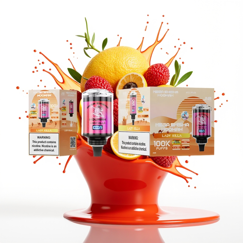 JNR Mega Shisha Hookah Desktop Compatibility 100K 2200mAh 60ml Lady Killa