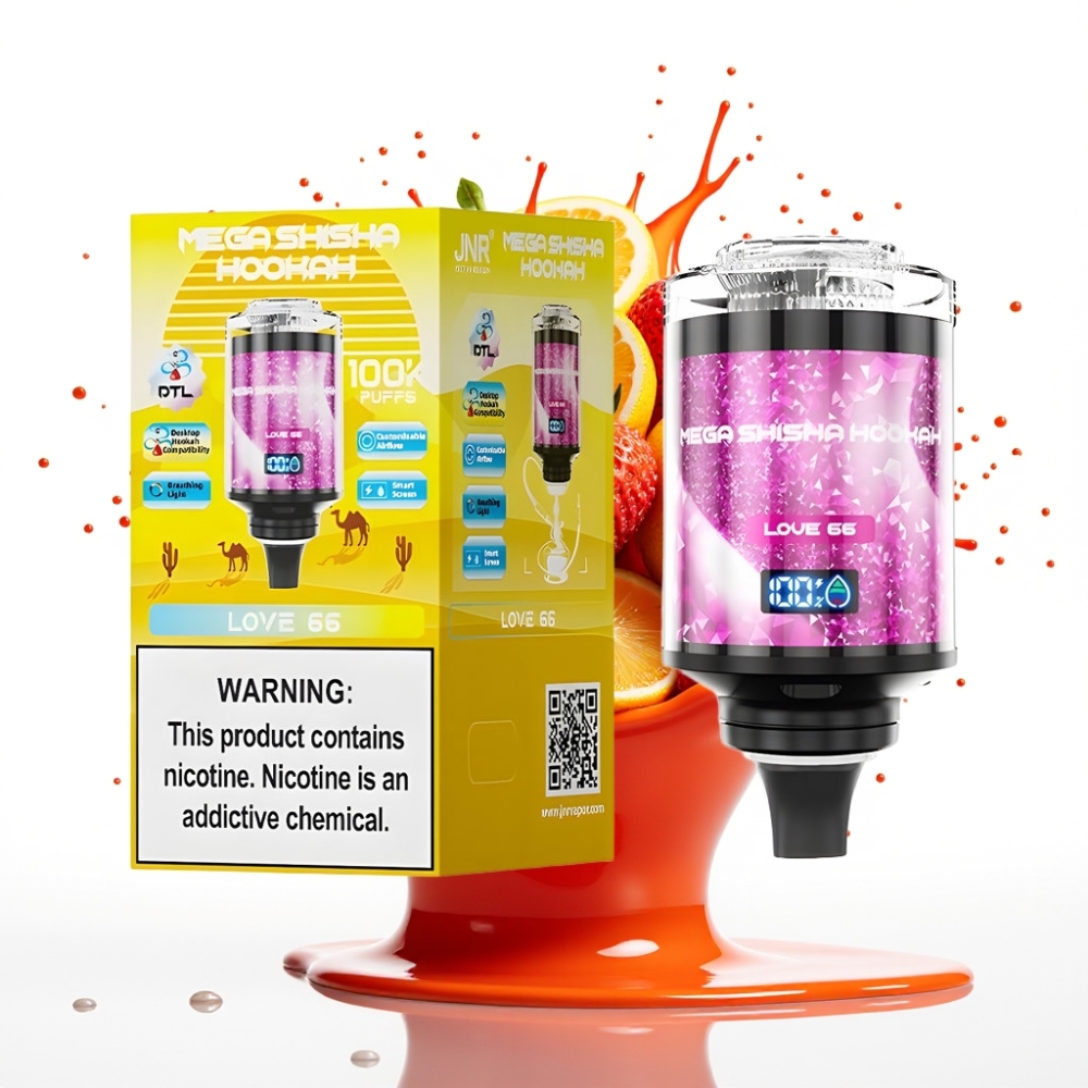 JNR Mega Shisha Hookah Desktop Compatibility 100K, 60ml, 2200mAh, Gaismas Indikators, Gaisa Plūsmas Regulēšana