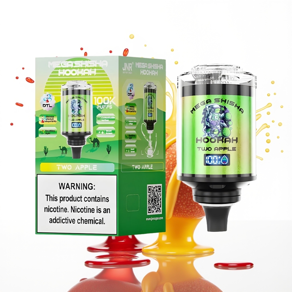 JNR Mega Shisha Hookah Desktop Kompatibilā 100K, 60ml, 2200mAh, Type-C, Gaisa Plūsmas Regulēšana