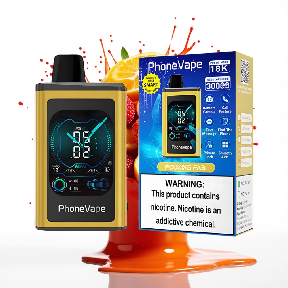 JNR PhoneVape 30000 puffs Disposable Vape – 850mAh, Turbo režīms, Adjustable Airflow, 2%/5% nikotīns, Fucking Fab