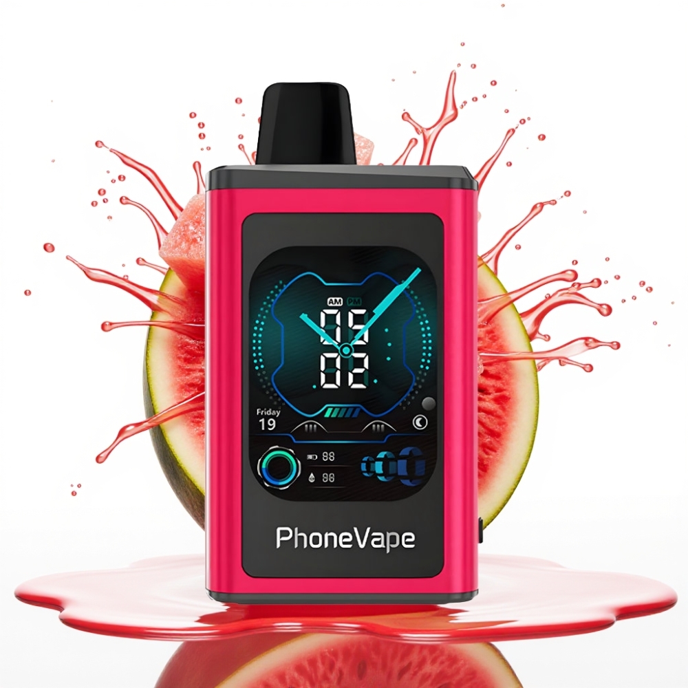 JNR PhoneVape 30000 puffs Disposable Vape Arbūza Ledus, 850mAh, Type-C Uzlāde, Turbo Režīms, Displeja Ekrāns
