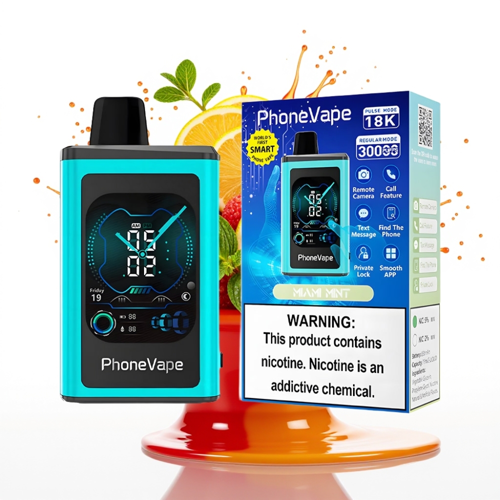 JNR PhoneVape 30000 puffs Disposable Vape Maiamu Mētra, 850mAh Type-C, Turbo režīms, Pilns ekrāns