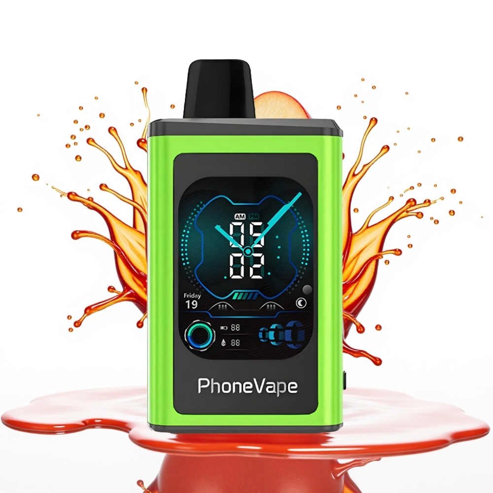 JNR PhoneVape 30000 puffs Disposable Vape Skābo ābolu ledus, 850mAh, Type-C, Turbo Režīms, Pilns ekrāns