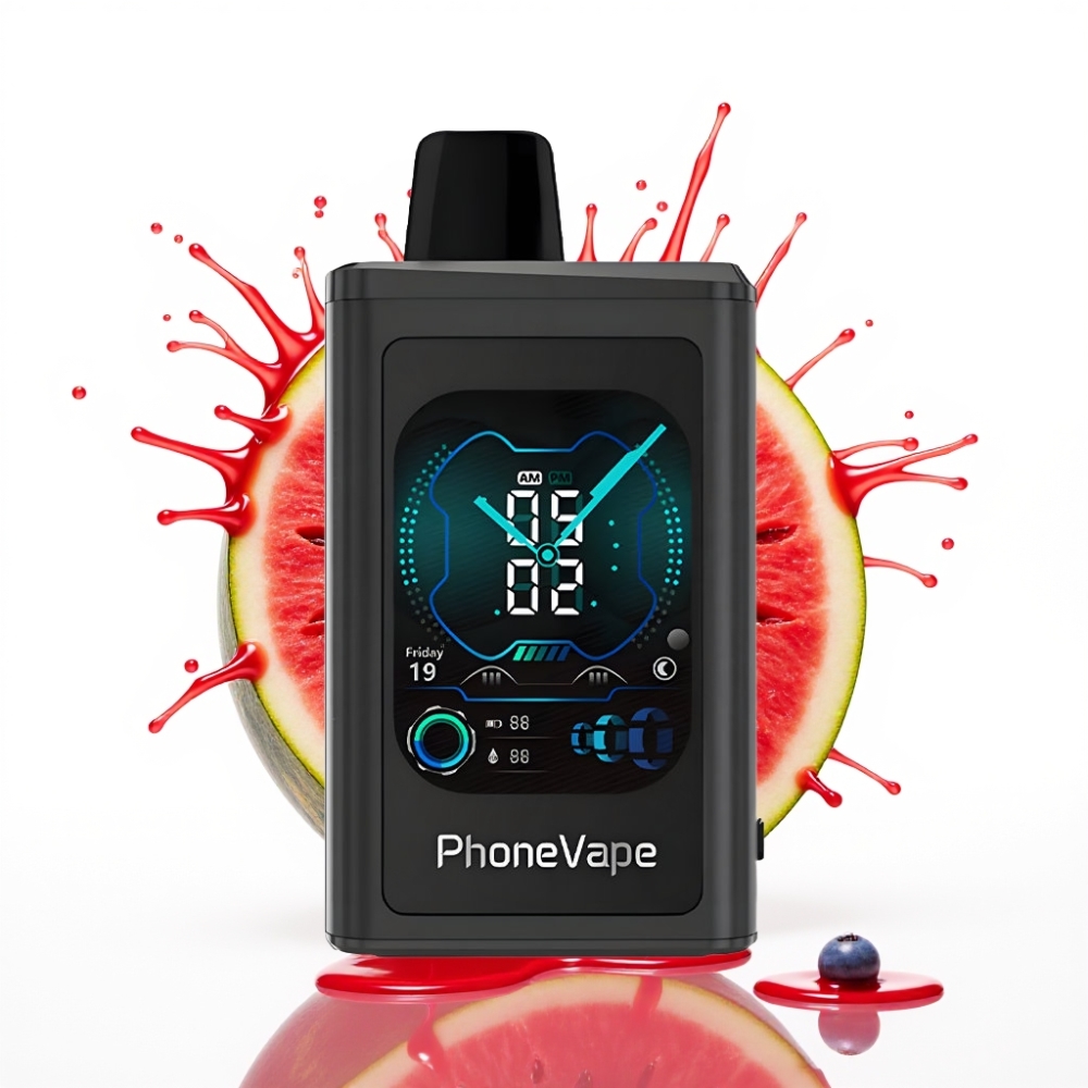 JNR PhoneVape 30000 puffs Disposable Vape – Zilene Arbūze, 850mAh, Type-C Uzlāde, Turbo Režīms, Pilns Displejs