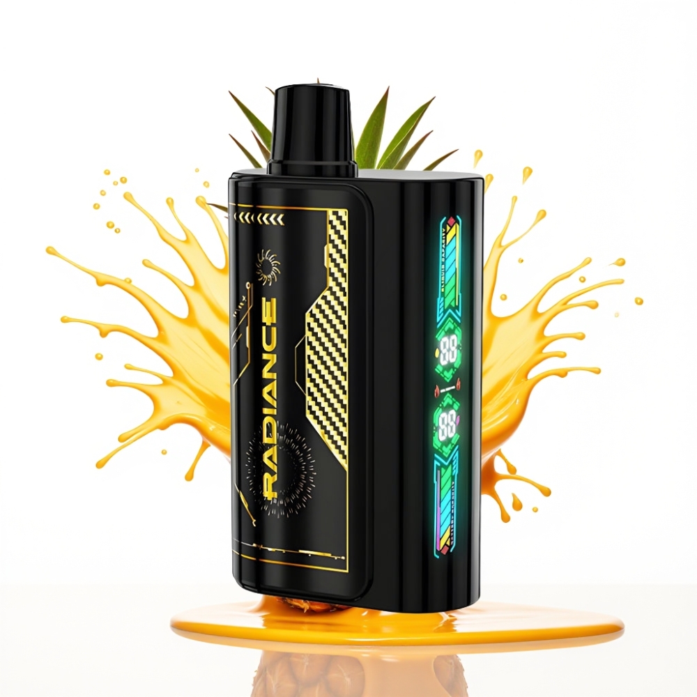 JNR Radiance 31000 Pūfas Disposable Vape – Persiku Mango Ananāsu Garša, 28ml E-šķidrums, 950 mAh Akumulators, Type-C Uzlāde