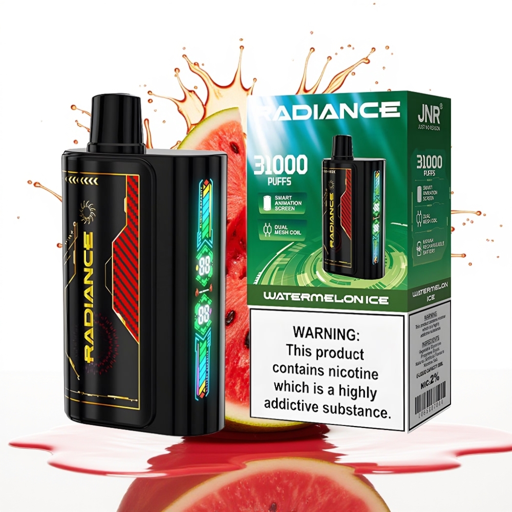 JNR Radiance 31000 Puffs Disposable Vape ARBŪZU LEDUS – 28ml E-liquid, 950 mAh Battery, Type-C Charging