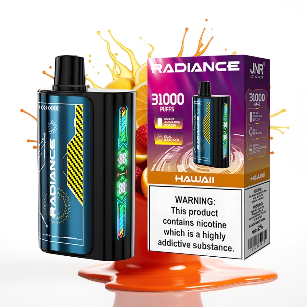 JNR Radiance 31000 Puffs Disposable Vape HAWAII – 28ml E-liquid, 950 mAh Battery, Type-C Charging
