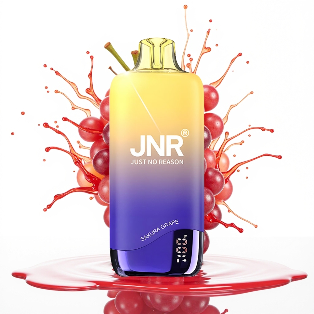 JNR Rainbow 10500 Puffs Disposable Vape Sakura Vīnogu 10500 Puffi, 18ml, USB Type-C