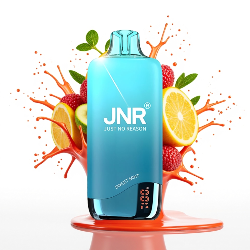 JNR Rainbow 10500 Puffs Disposable Vape Saldā Mētra 10500 Puffi, 18ml, USB Type-C