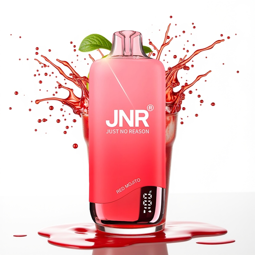 JNR Rainbow 10500 Puffs Disposable Vape Sarkanā Mojito 10500 Puffs, 18ml, USB Type-C