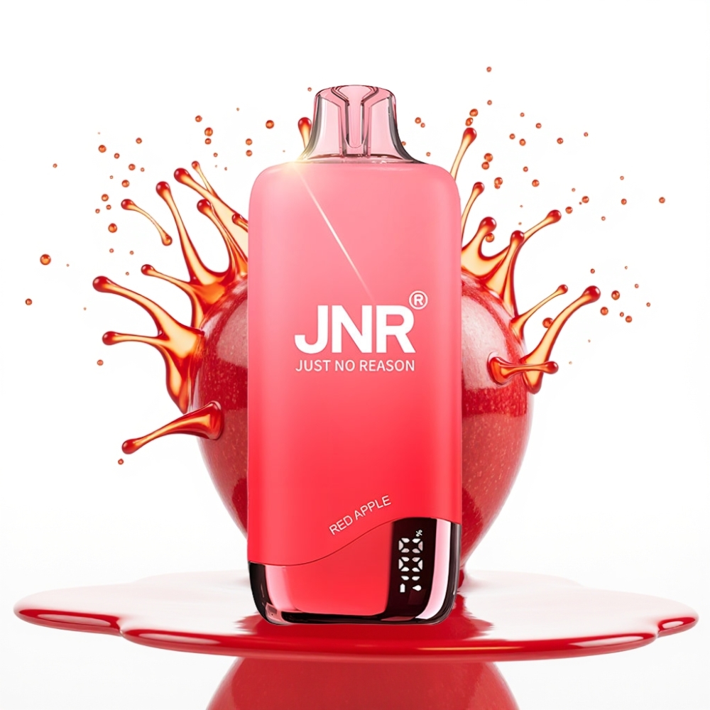 JNR Rainbow 10500 Puffs Disposable Vape Sarkanā ābols – 10500 Puffs, 18ml, USB Type-C