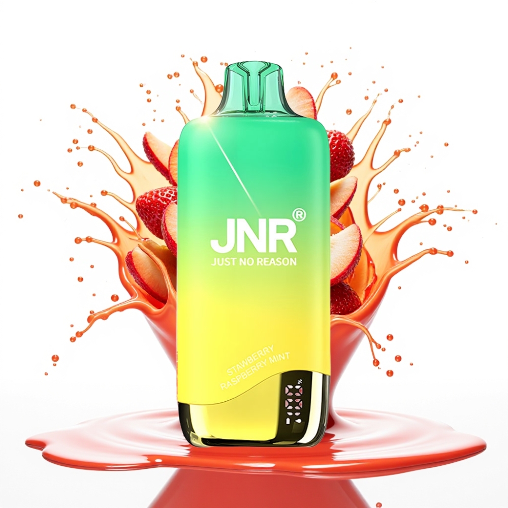 JNR Rainbow 10500 Puffs Disposable Vape Zemeņu Persiku Mētra – 10500 Puffs, 18ml, USB Type-C