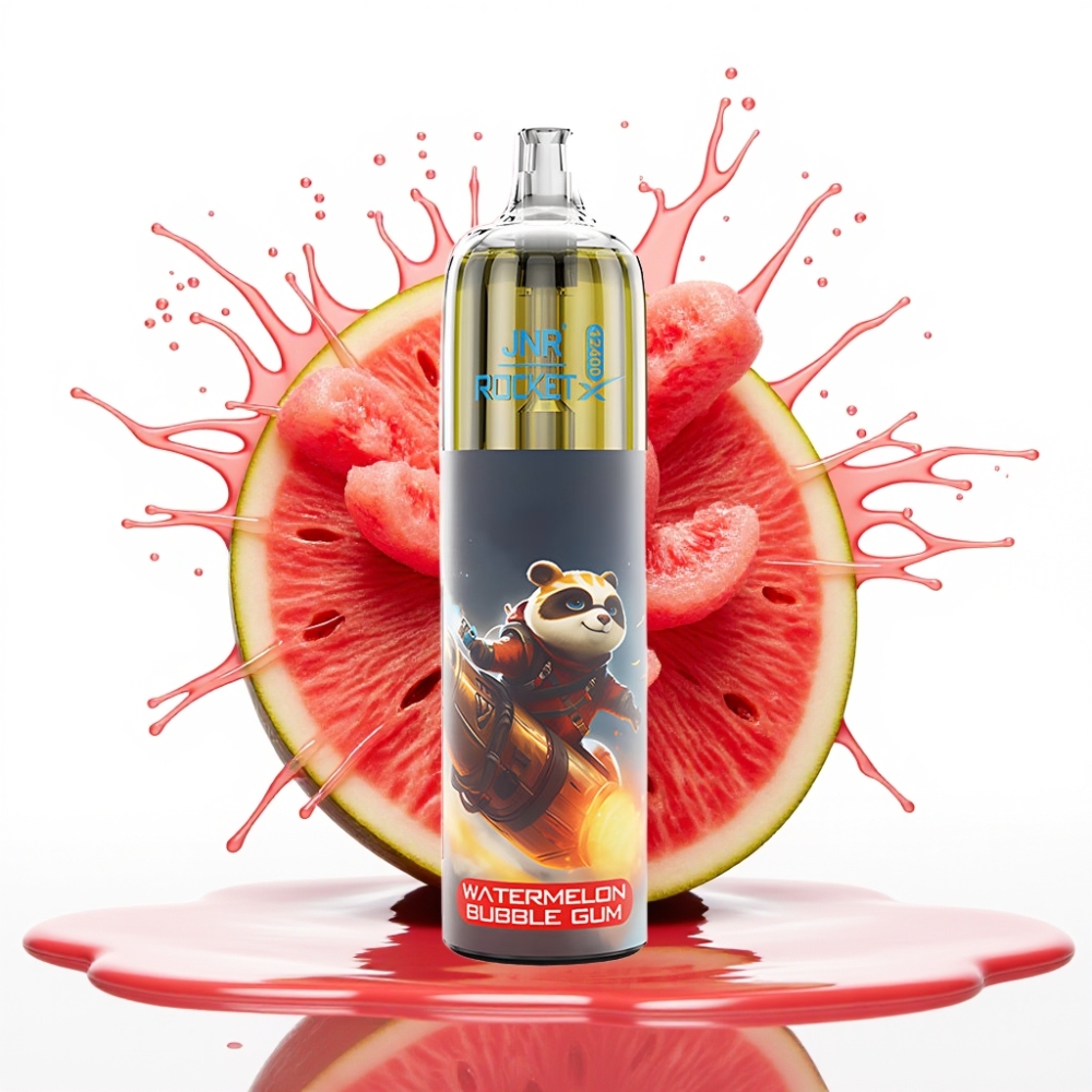 JNR Rocket-X 12400 Puffs Disposable Vape Arbūzu Burbuļu Gumija, 25ml, 850mAh, Type-C