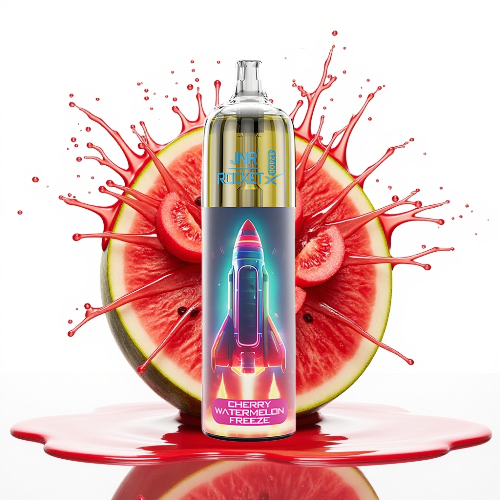 JNR Rocket-X 12400 Puffs Disposable Vape Kiršu Arbūza Ledus, 25ml e-Likvīds, 850mAh Akumulators, 1.2ohm Režģa Spole