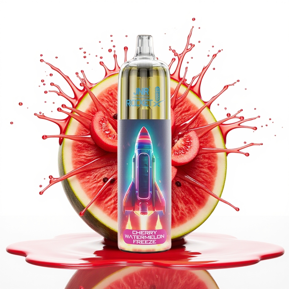 JNR Rocket-X 12400 Puffs Disposable Vape Kiršu Arbūza Ledus, 25ml e-Likvīds, 850mAh Akumulators, 1.2ohm Režģa Spole