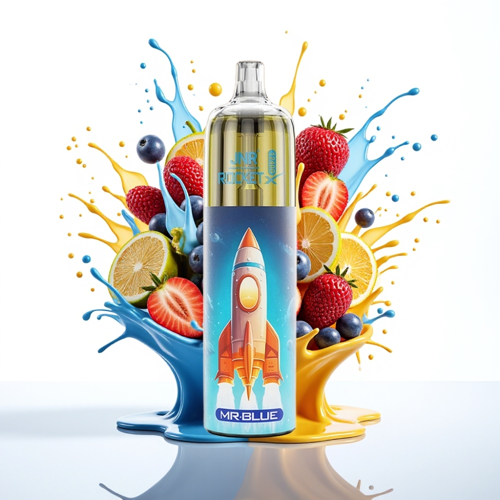 JNR Rocket-X 12400 Puffs Disposable Vape - Mr Zils (Adjustable Airflow, RGB Gaismas, 25ml e-Liquid)