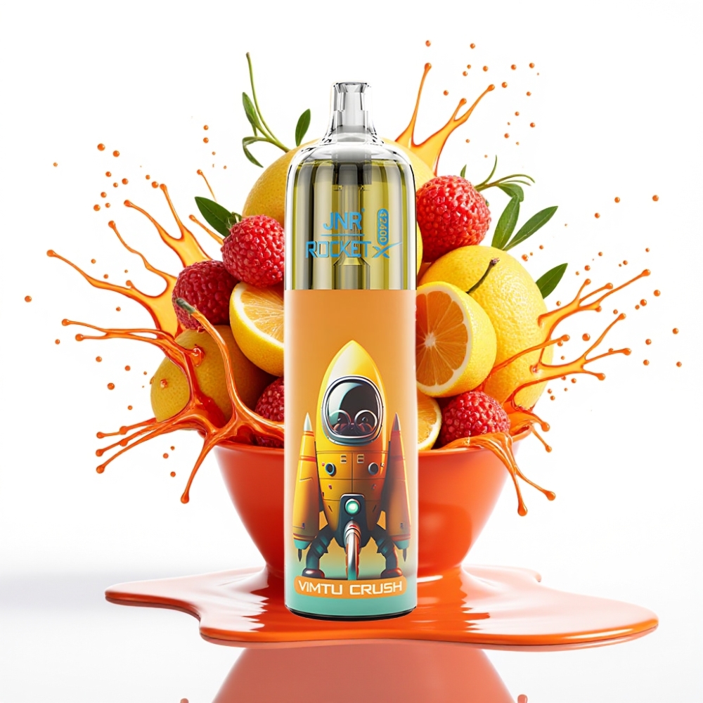 JNR Rocket-X 12400 Puffs Disposable Vape Vimtu Crush – Adjustējams Gaisa Plūsma, RGB Gaismas, 850mAh Baterija